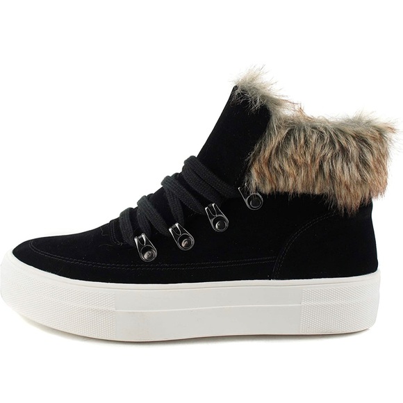 Green Faux-fur sneakers.   3/$60 - Picture 3 of 4